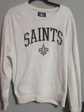 47 New Orleans Saints Off-White Crewneck Sweatshirt